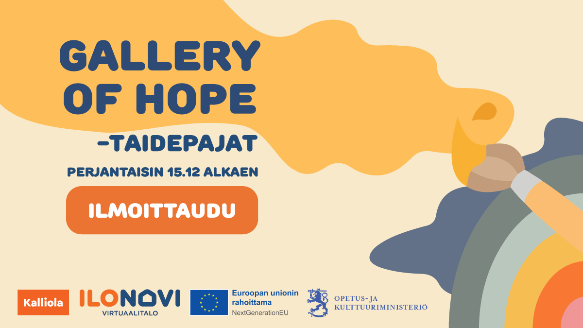 Tule mukaan Gallery of Hope -taidetyöpajoihin!